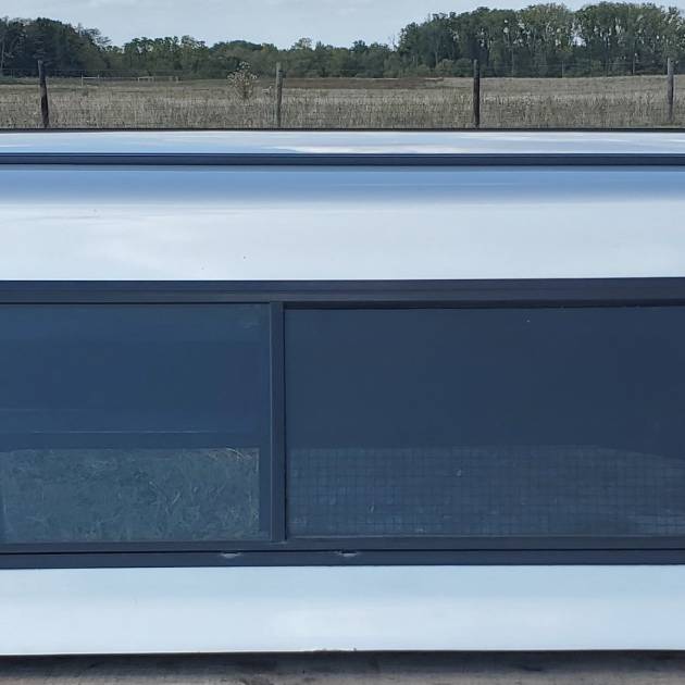 Used SnugTop Rebel 8' Fiberglass Cab high Truck Topper- 10-18 Dodge Ram 8' Long Bed Dually (EZ25A) 19-24
